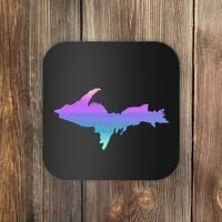 Up Upper Peninsula Michigan Ombre Yoopers 906 Coaster thumb 0