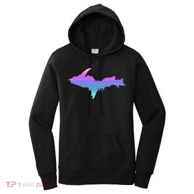Up Upper Peninsula Michigan Ombre Yoopers 906 Women's Hoodie