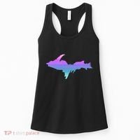 Up Upper Peninsula Michigan Ombre Yoopers 906 Women's Tank Top thumb 0