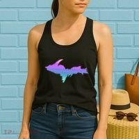 Up Upper Peninsula Michigan Ombre Yoopers 906 Women's Tank Top thumb 2