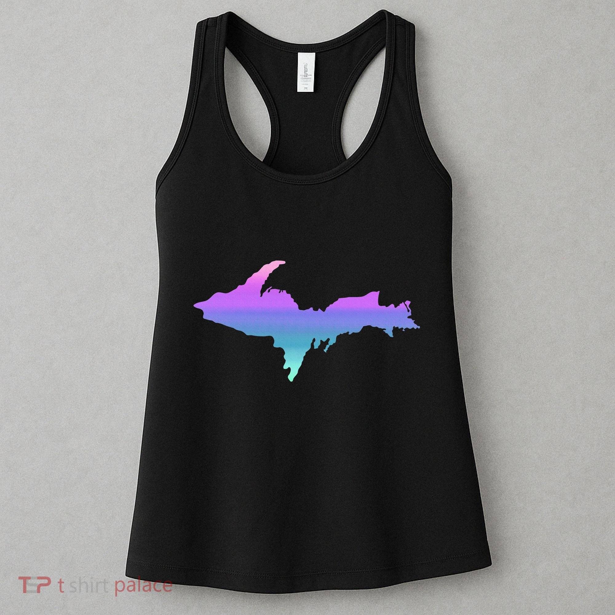 Up Upper Peninsula Michigan Ombre Yoopers 906 Women's Tank Top