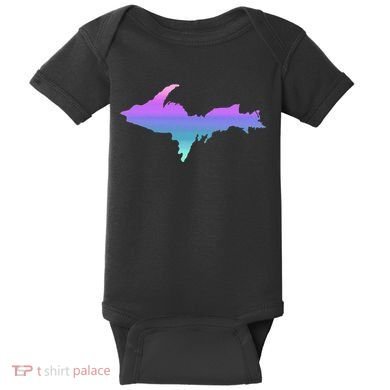 Up Upper Peninsula Michigan Ombre Yoopers 906 Baby Bodysuit