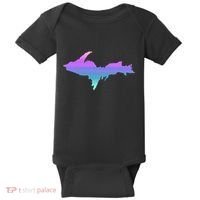 Up Upper Peninsula Michigan Ombre Yoopers 906 Baby Bodysuit thumb 0