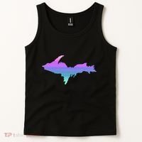 Up Upper Peninsula Michigan Ombre Yoopers 906 Tank Top thumb 2