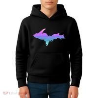 Up Upper Peninsula Michigan Ombre Yoopers 906 Kids Hoodie thumb 4