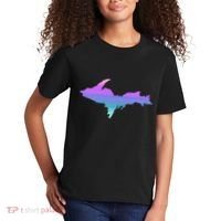 Up Upper Peninsula Michigan Ombre Yoopers 906 Kids T-Shirt thumb 2