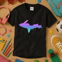 Up Upper Peninsula Michigan Ombre Yoopers 906 Kids T-Shirt thumb 3