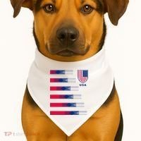 USA Soccer American Team Jersey USA-Made Doggie Bandana thumb 1