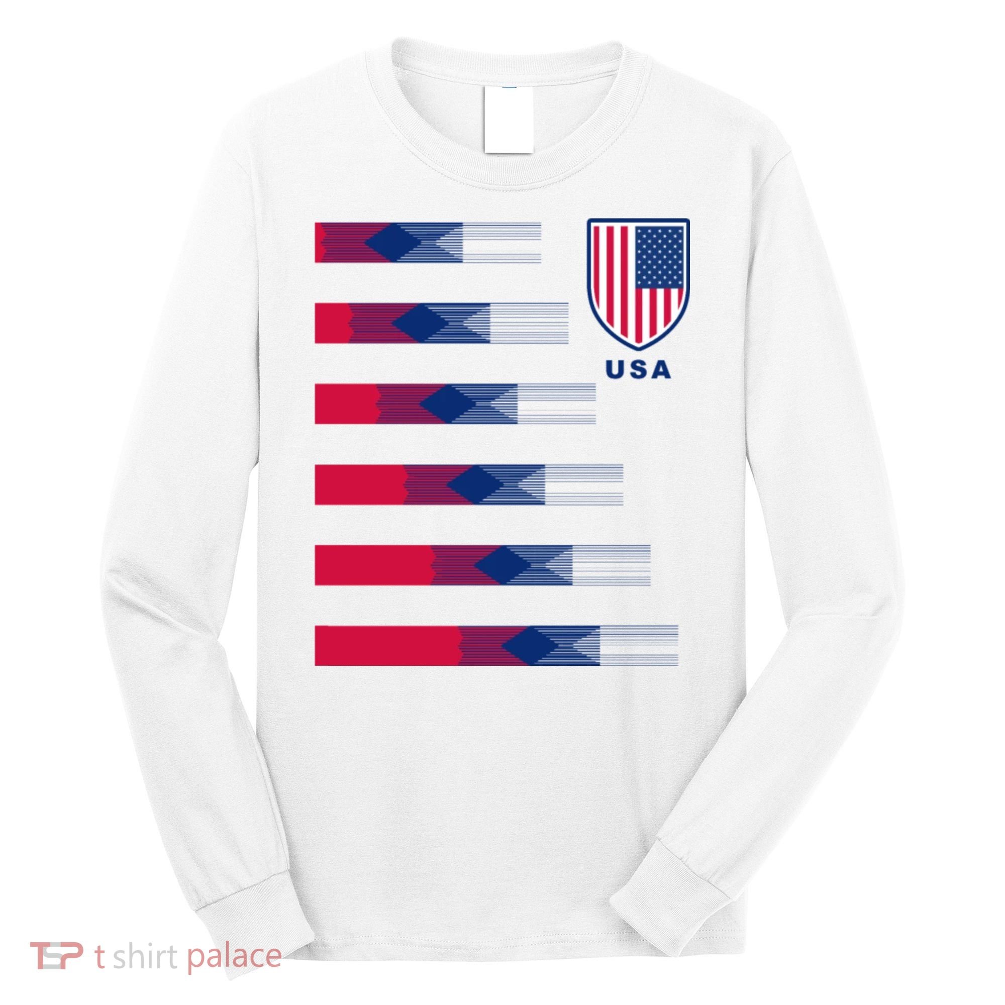 USA Soccer American Team Jersey Long Sleeve Shirt