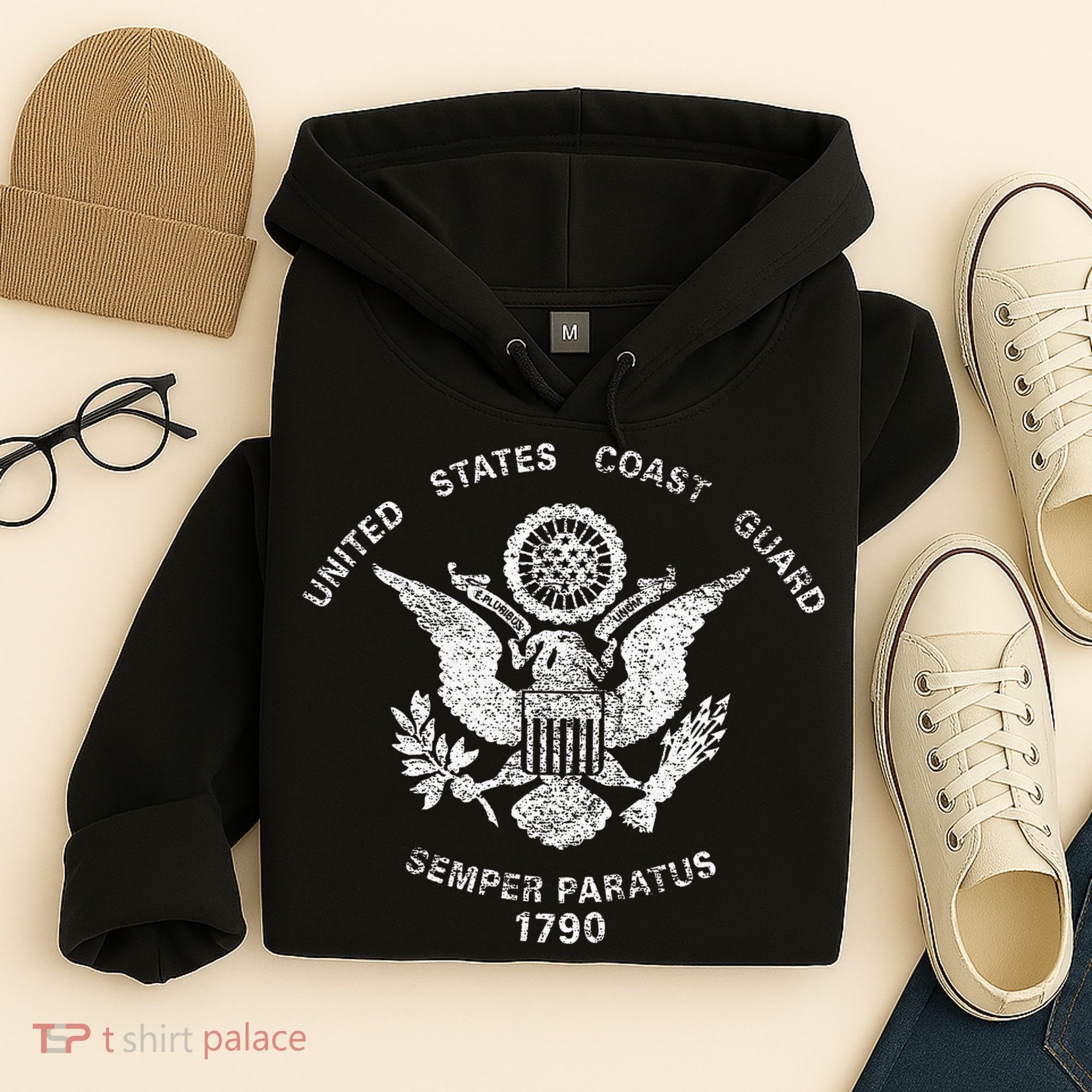 Us United States Coast Guard Uscg Eagle Flag Hoodie