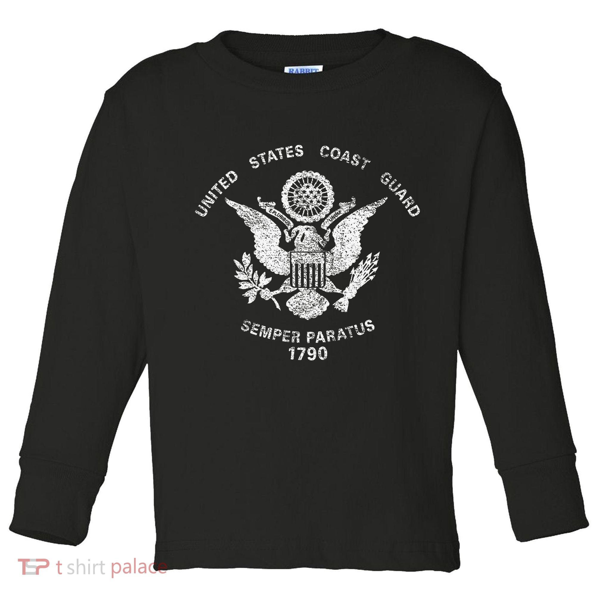 Us United States Coast Guard Uscg Eagle Flag Toddler Long Sleeve Shirt