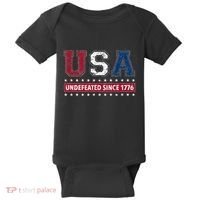 Usa Undefeated Since 1776 Baby Bodysuit thumb 0