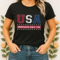 Usa Undefeated Since 1776 Women's T-Shirt thumb 2