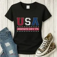 Usa Undefeated Since 1776 Women's T-Shirt thumb 3