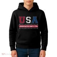 Usa Undefeated Since 1776 Kids Hoodie thumb 4