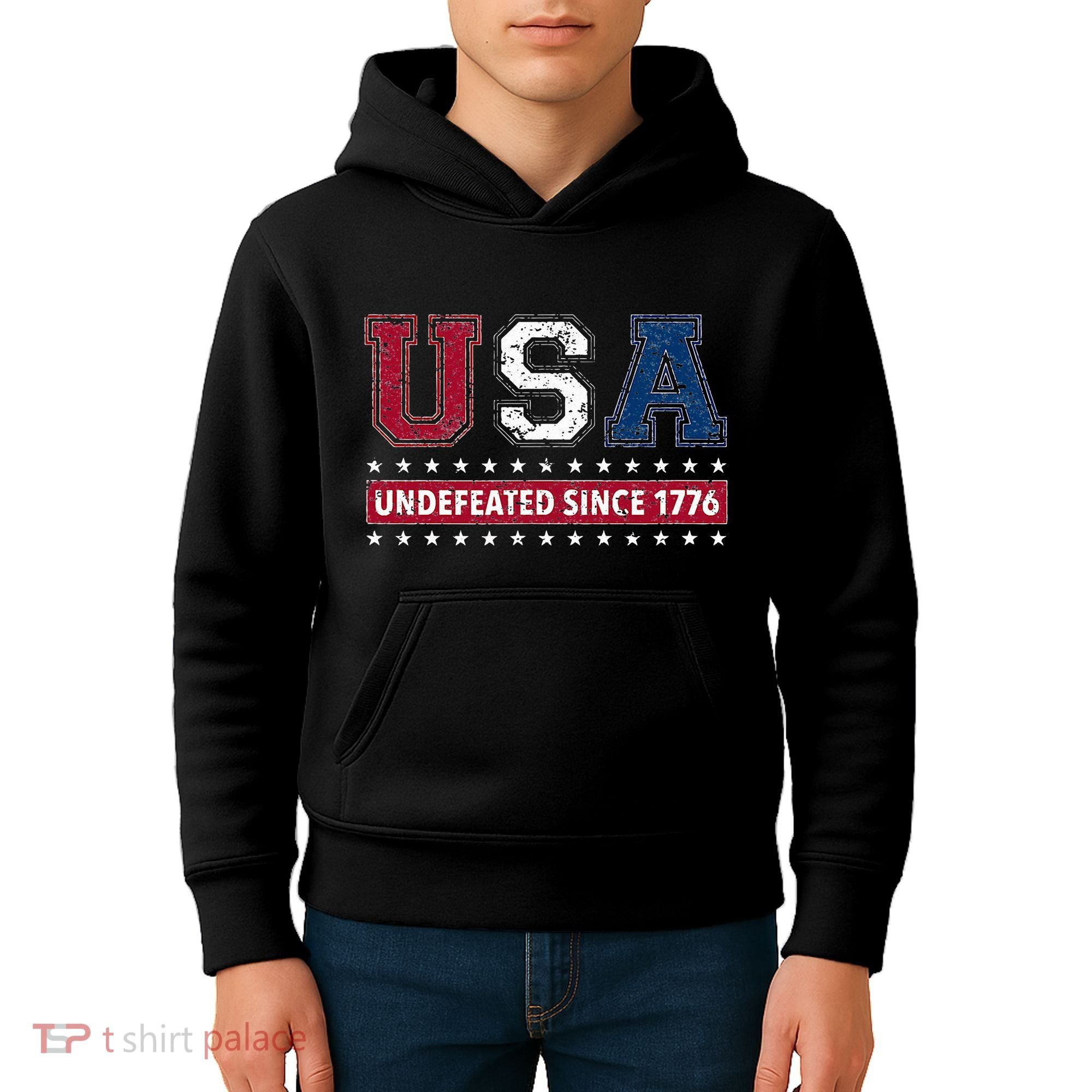 Usa Undefeated Since 1776 Kids Hoodie