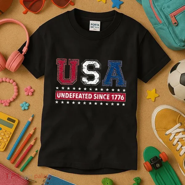 Usa Undefeated Since 1776 Kids T-Shirt