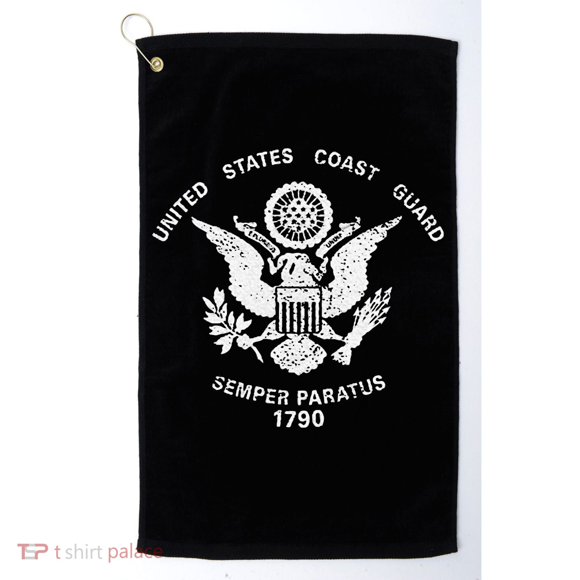 Us United States Coast Guard Uscg Eagle Flag Golf Towel