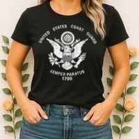 Us United States Coast Guard Uscg Eagle Flag Women's T-Shirt thumb 2