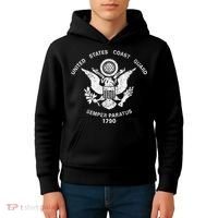 Us United States Coast Guard Uscg Eagle Flag Kids Hoodie thumb 4