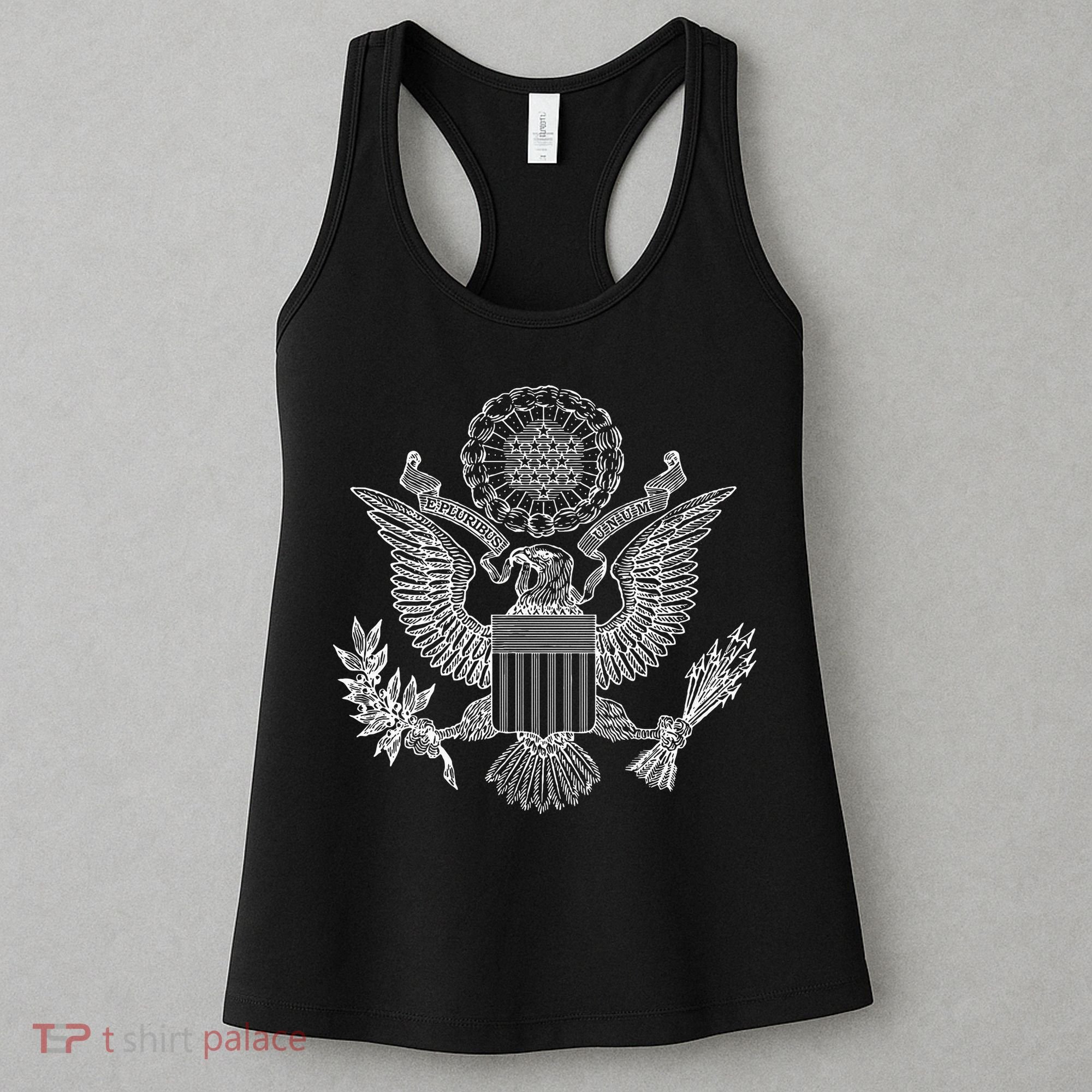 Usa United States Eagle Symbol American Arms Seal Women's Tank Top