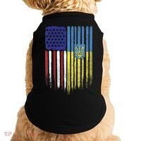 USA Ukraine Ukrainian Flag Trident Roots Retro Doggie Tank thumb 0