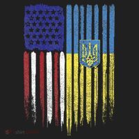 USA Ukraine Ukrainian Flag Trident Roots Retro Beanie thumb 2