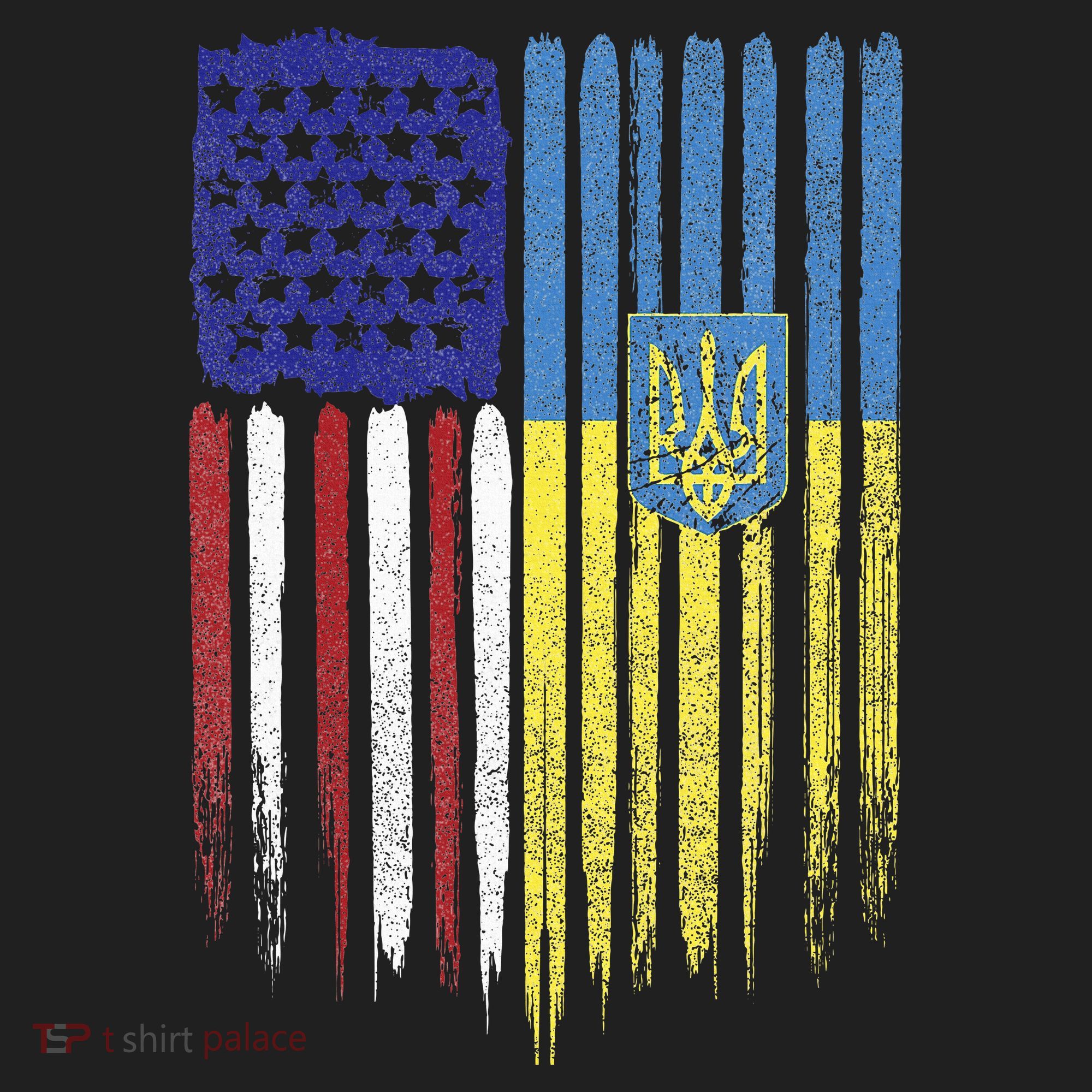 USA Ukraine Ukrainian Flag Trident Roots Retro Beanie