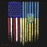 USA Ukraine Ukrainian Flag Trident Roots Retro Women's Hoodie thumb 2