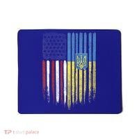 USA Ukraine Ukrainian Flag Trident Roots Retro Mousepad thumb 0
