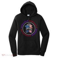 Unmasked Unmuzzled Unvaccinated Unafraid Messy Bun Women's Hoodie thumb 0