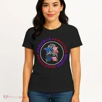 Unmasked Unmuzzled Unvaccinated Unafraid Messy Bun Women's T-Shirt thumb 4