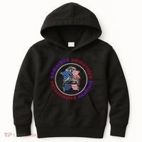 Unmasked Unmuzzled Unvaccinated Unafraid Messy Bun Kids Hoodie thumb 0