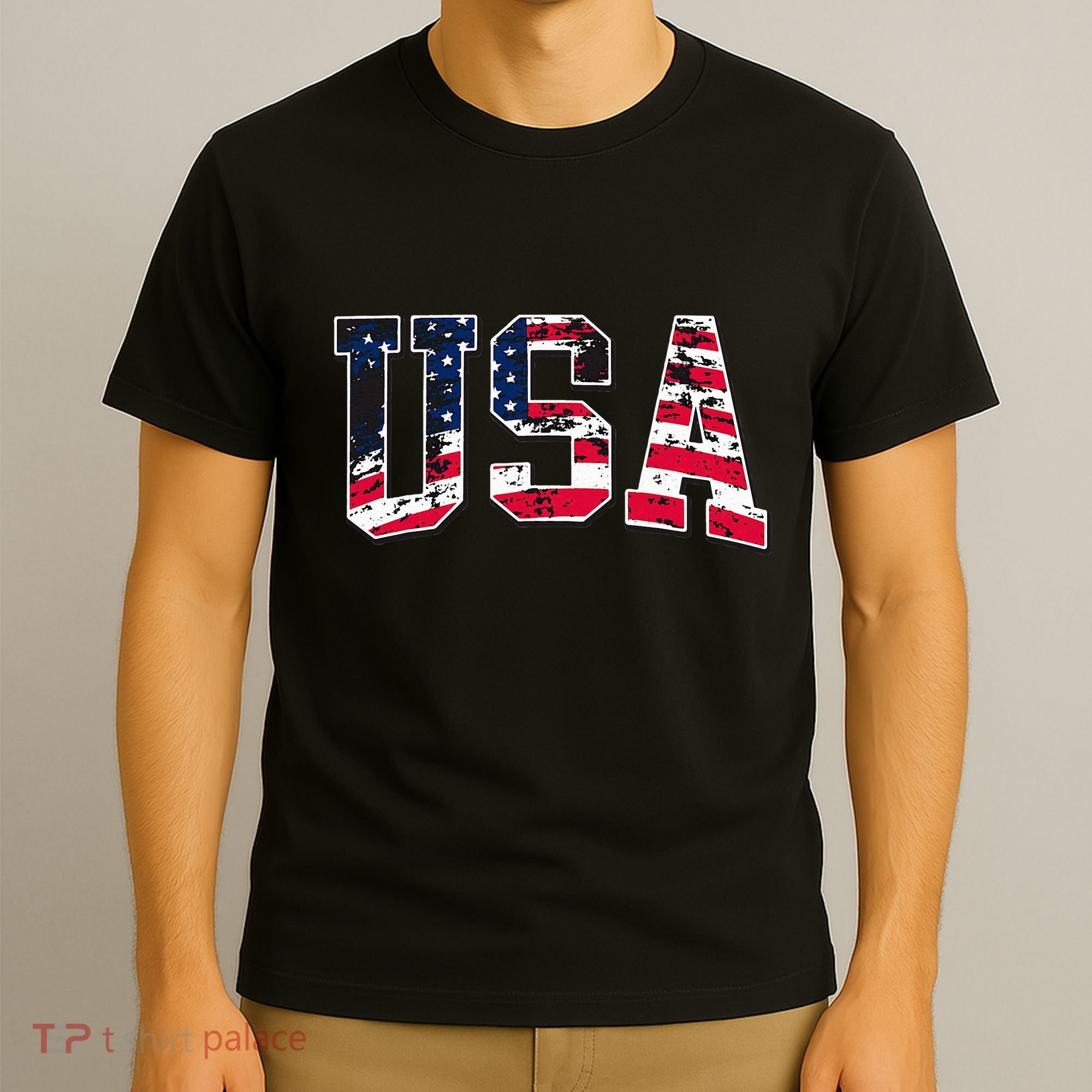 Usa Vintage American Flag T-Shirt