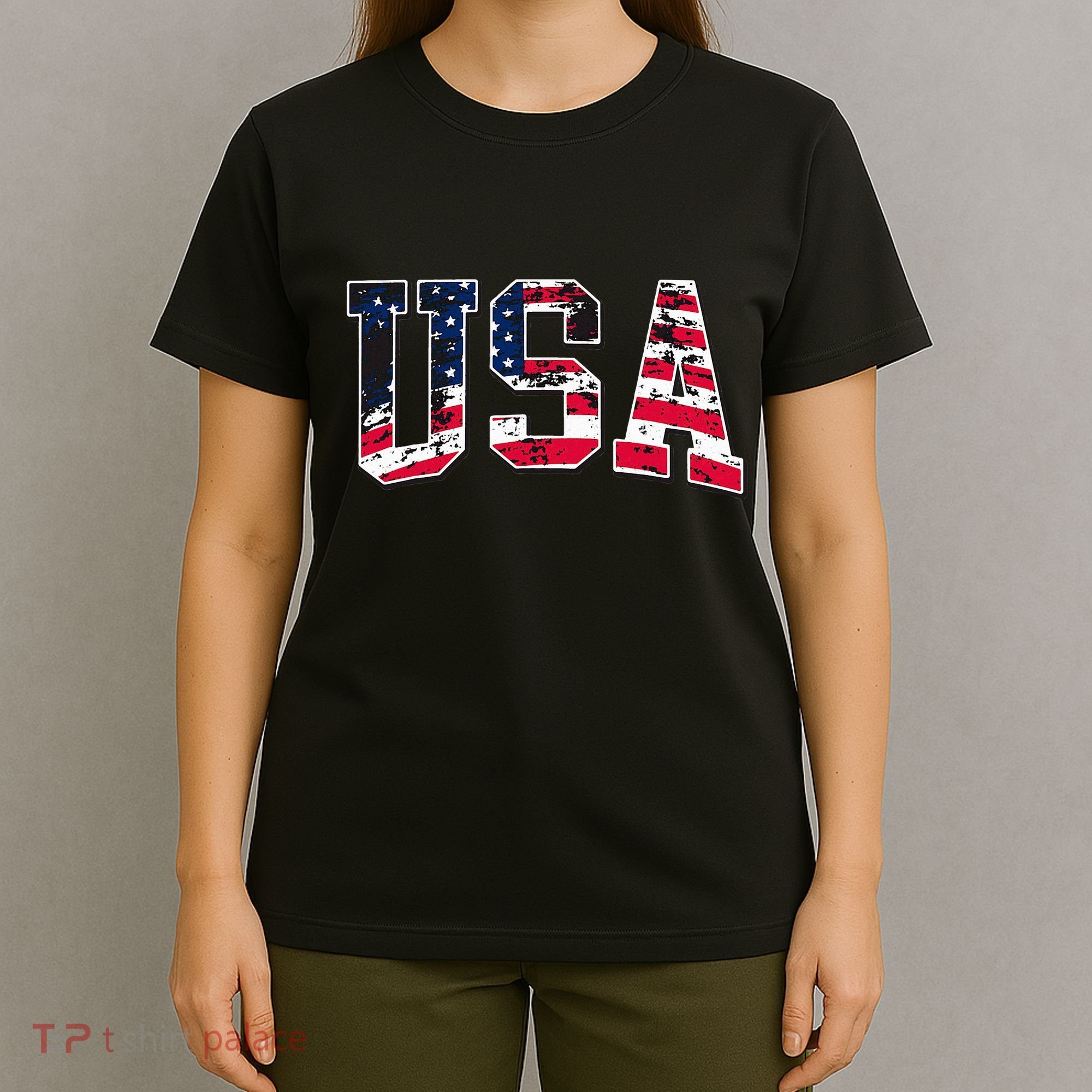 Usa Vintage American Flag T-Shirt