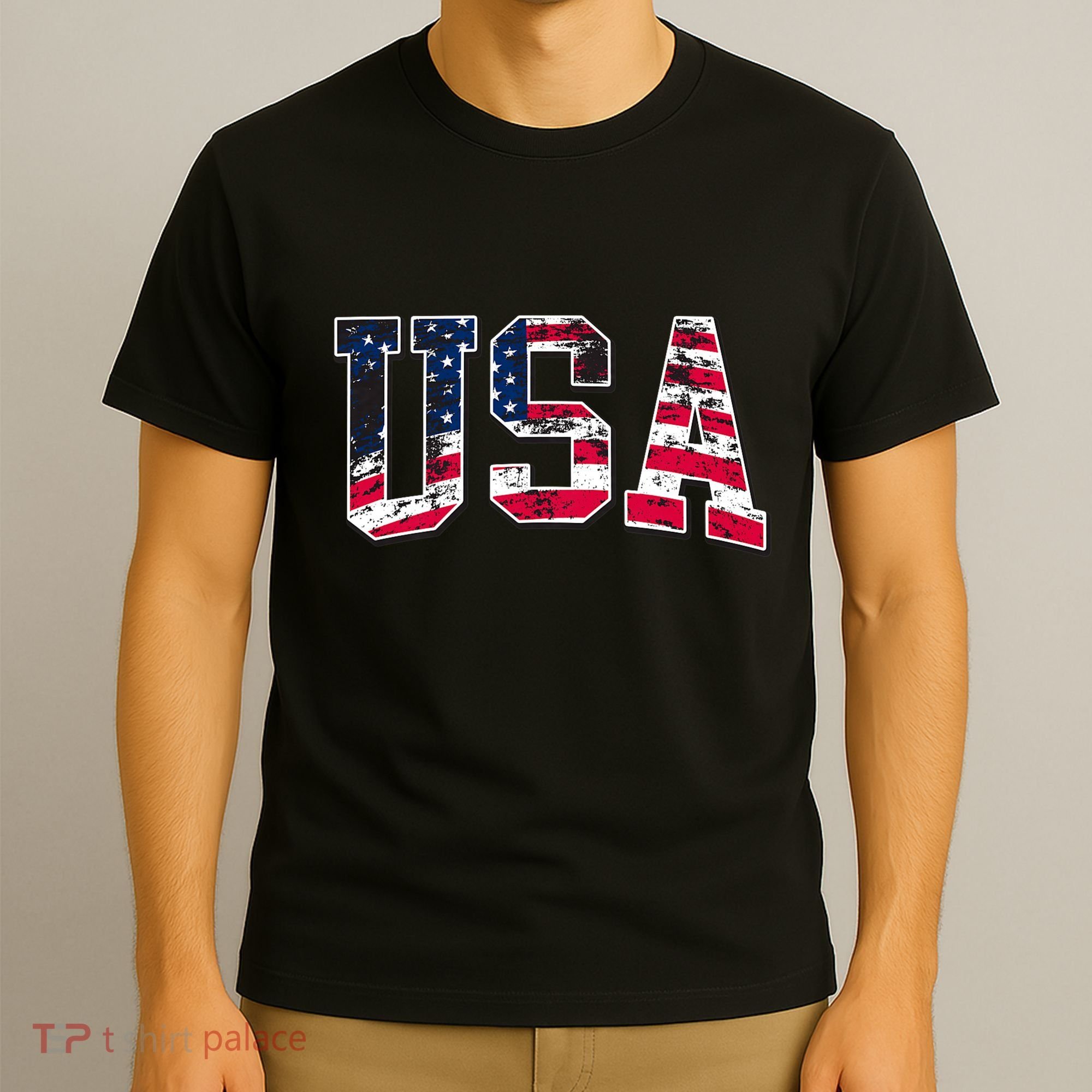 Usa Vintage American Flag T-Shirt