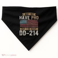 US Veteran DD 214 Funny Army Vietnam Veteran USA-Made Doggie Bandana thumb 0
