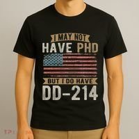 US Veteran DD 214 Funny Army Vietnam Veteran T-Shirt thumb 3