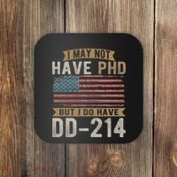 US Veteran DD 214 Funny Army Vietnam Veteran Coaster thumb 0