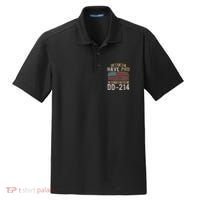 US Veteran DD 214 Funny Army Vietnam Veteran Dry Zone Grid Polo thumb 0