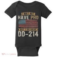 US Veteran DD 214 Funny Army Vietnam Veteran Baby Bodysuit thumb 0
