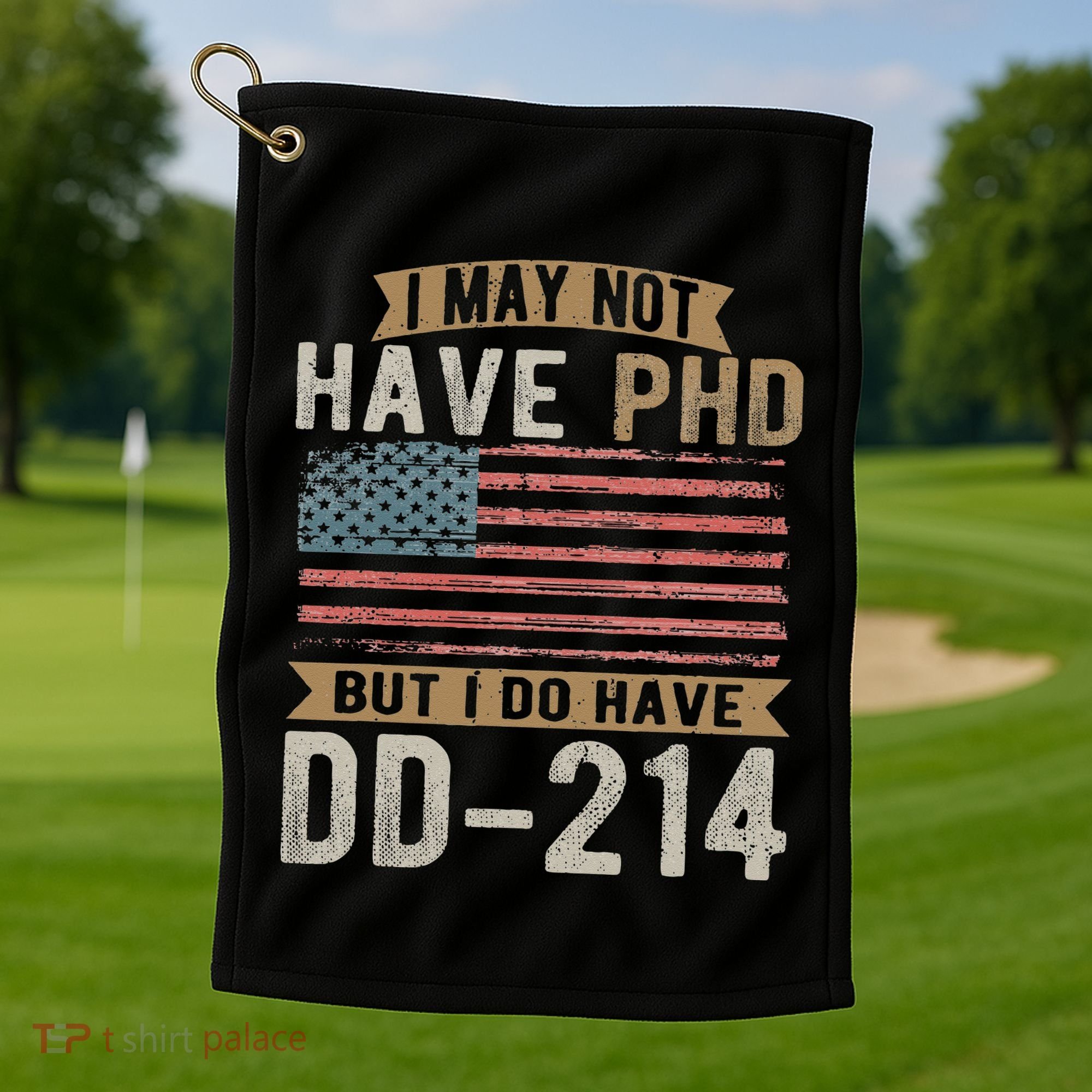 US Veteran DD 214 Funny Army Vietnam Veteran Golf Towel
