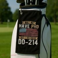 US Veteran DD 214 Funny Army Vietnam Veteran Golf Towel thumb 2
