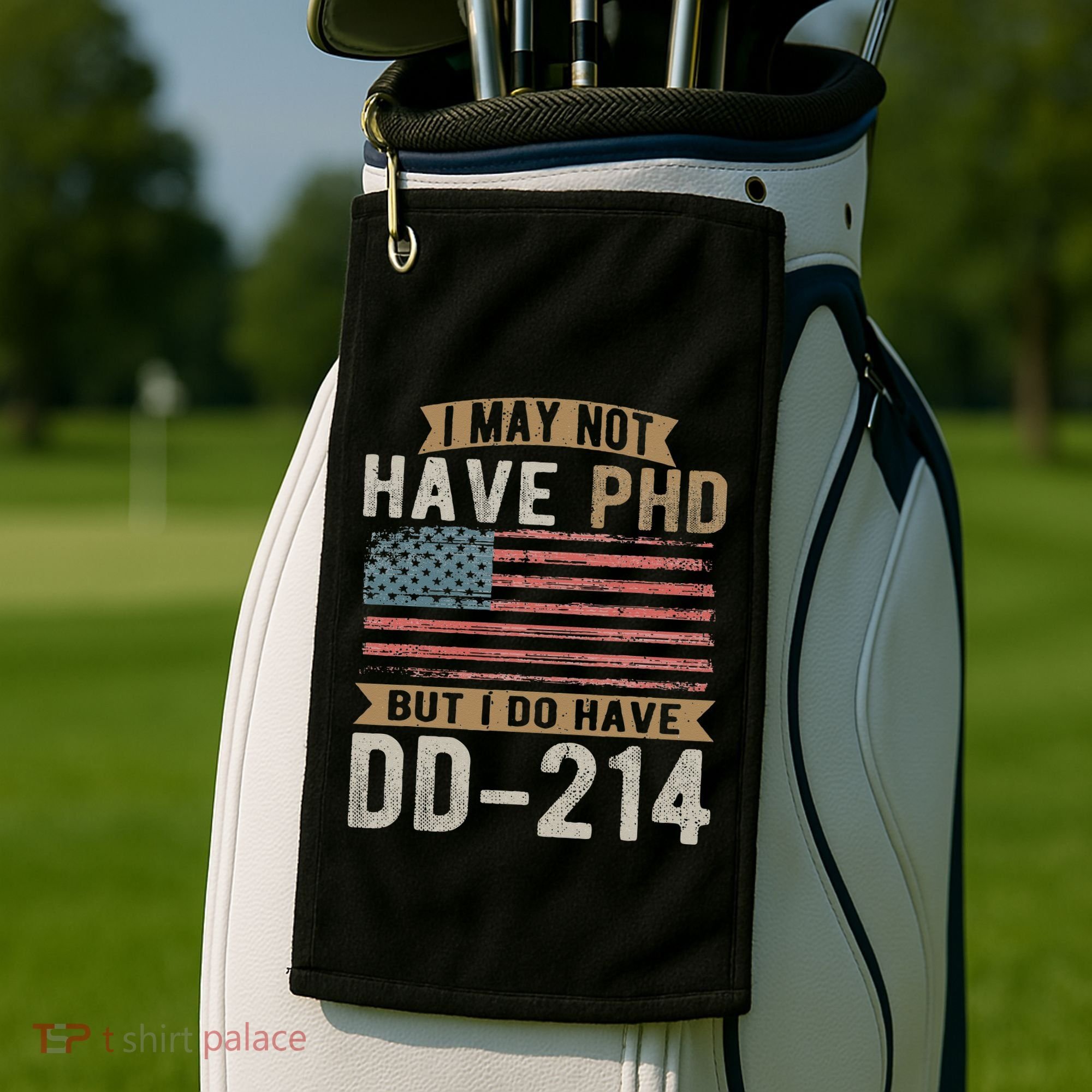 US Veteran DD 214 Funny Army Vietnam Veteran Golf Towel