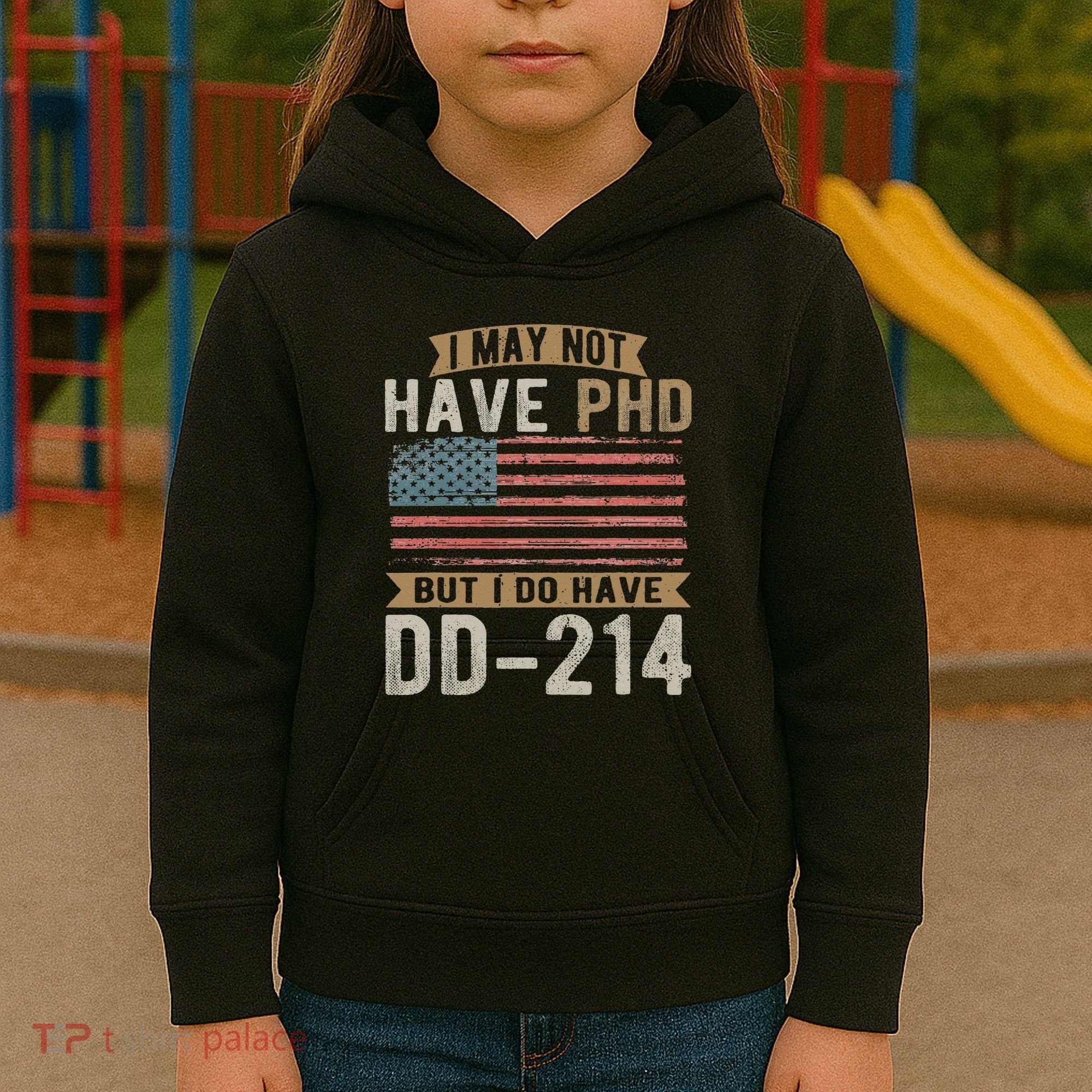 US Veteran DD 214 Funny Army Vietnam Veteran Kids Hoodie