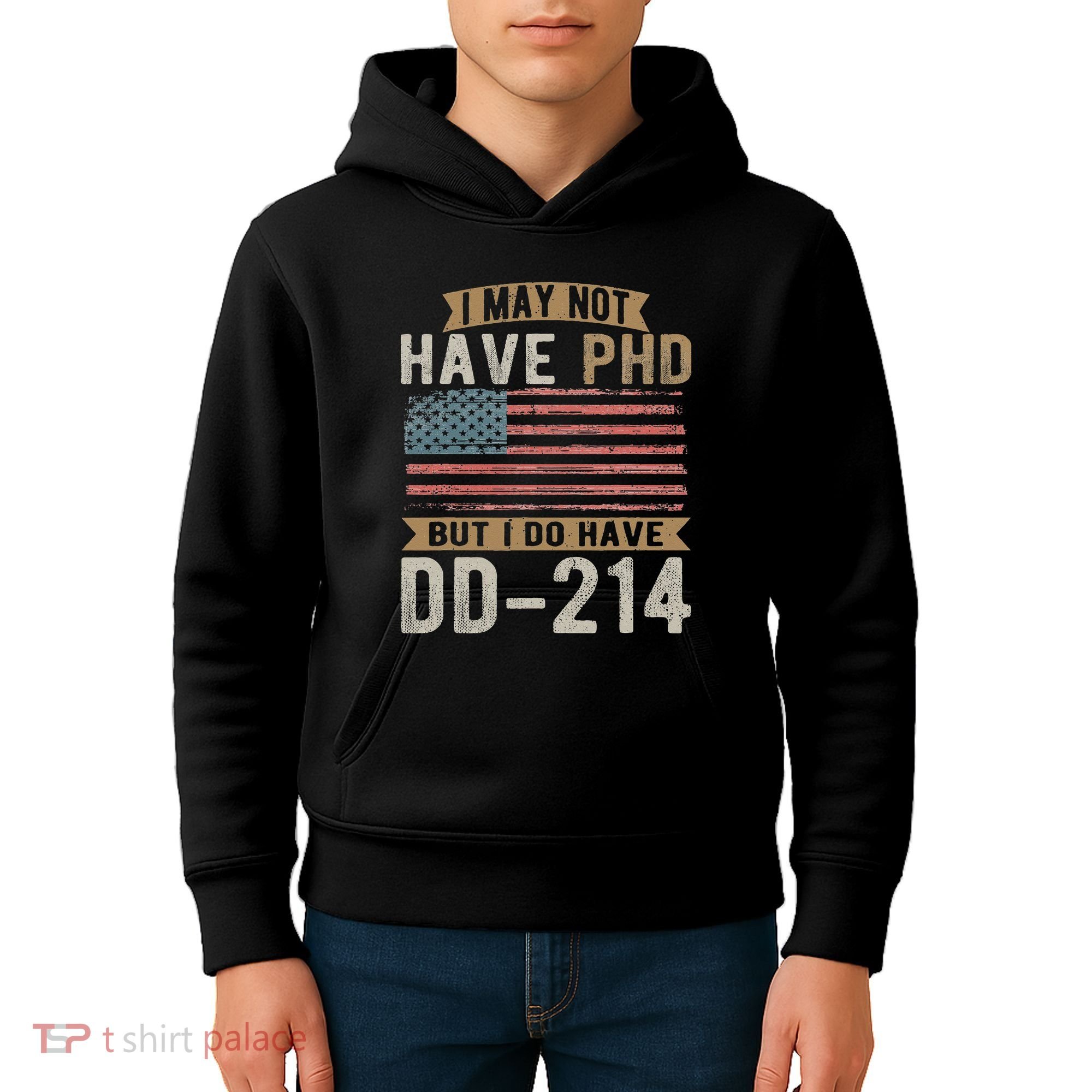US Veteran DD 214 Funny Army Vietnam Veteran Kids Hoodie