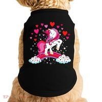 Unicorn Valentines Day Love Heart Rainbow Doggie Tank thumb 0