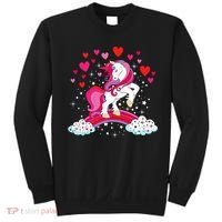 Unicorn Valentines Day Love Heart Rainbow Sweatshirt thumb 0