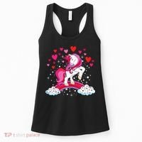 Unicorn Valentines Day Love Heart Rainbow Women's Tank Top thumb 0