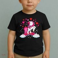 Unicorn Valentines Day Love Heart Rainbow Toddler T-Shirt thumb 2